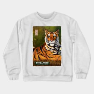 Sunda Tiger - White Crewneck Sweatshirt